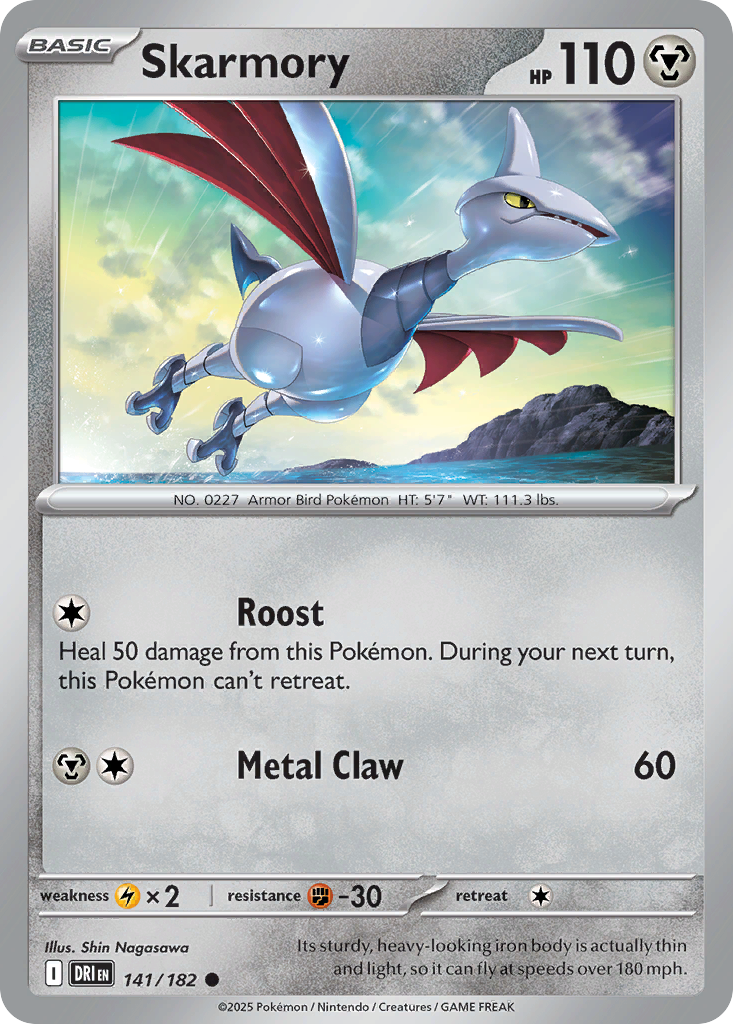 Skarmory 141/182 Destined Rivals card