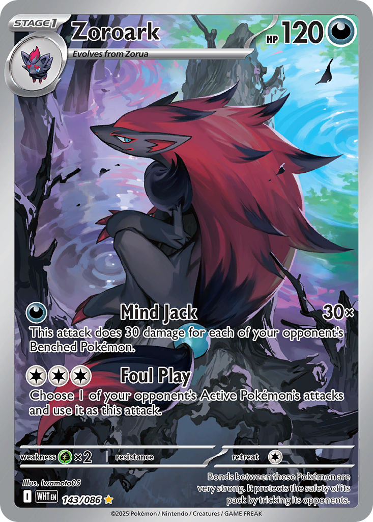 Zoroark 143/086 White Flare card