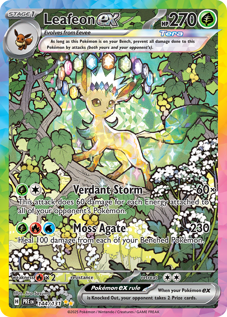 Leafeon ex 144/131 Prismatic Evolutions card