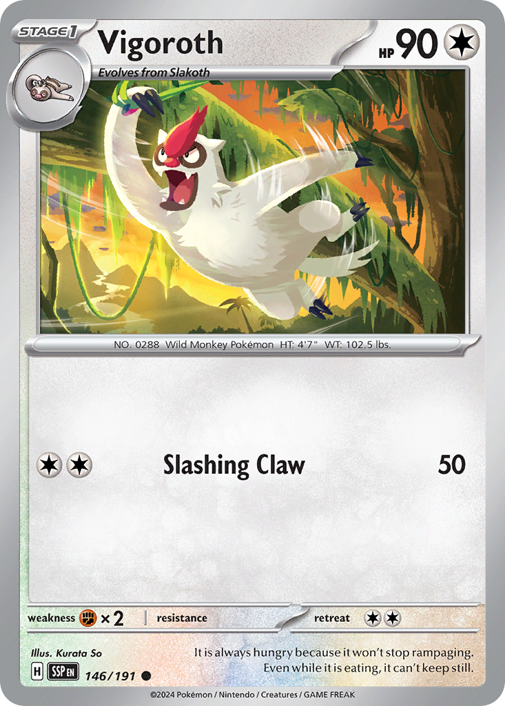 Vigoroth 146/191 Surging Sparks card