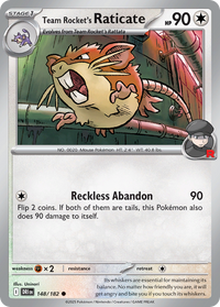 148/182 Team Rocket's Raticate - Destined Rivals