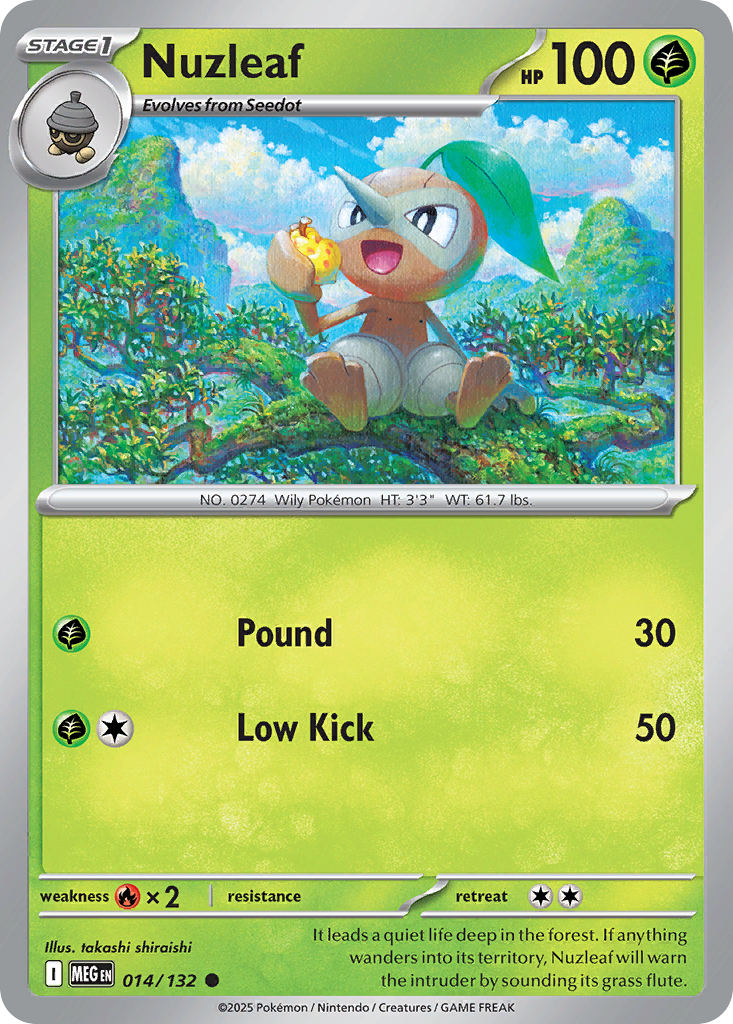 Nuzleaf 014/132 Mega Evolution card
