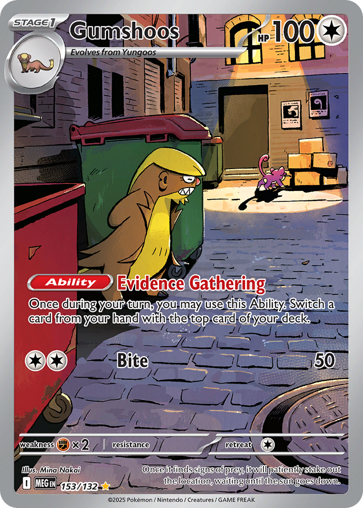 Gumshoos 153/132 Mega Evolution card