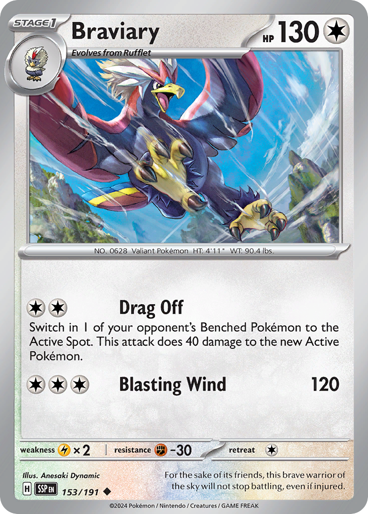 Braviary 153/191 Surging Sparks card