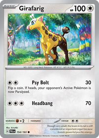 154/193 Girafarig - Paldea Evolved