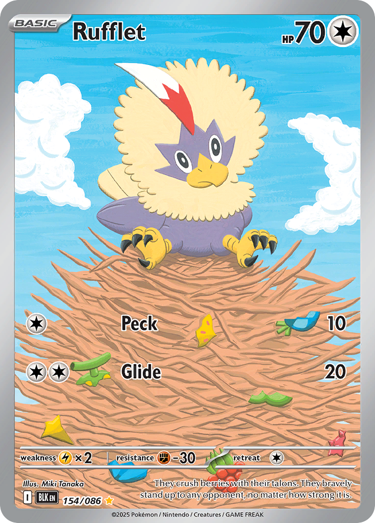 Rufflet 154/086 Black Bolt card