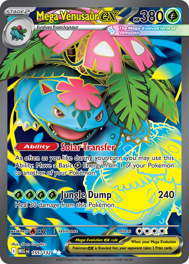 Mega Venusaur ex 155/132 Mega Evolution card