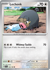 156/198 Lechonk - Scarlet & Violet Base
