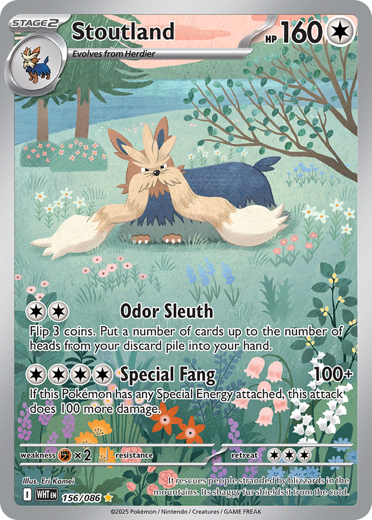 Stoutland 156/086 White Flare card