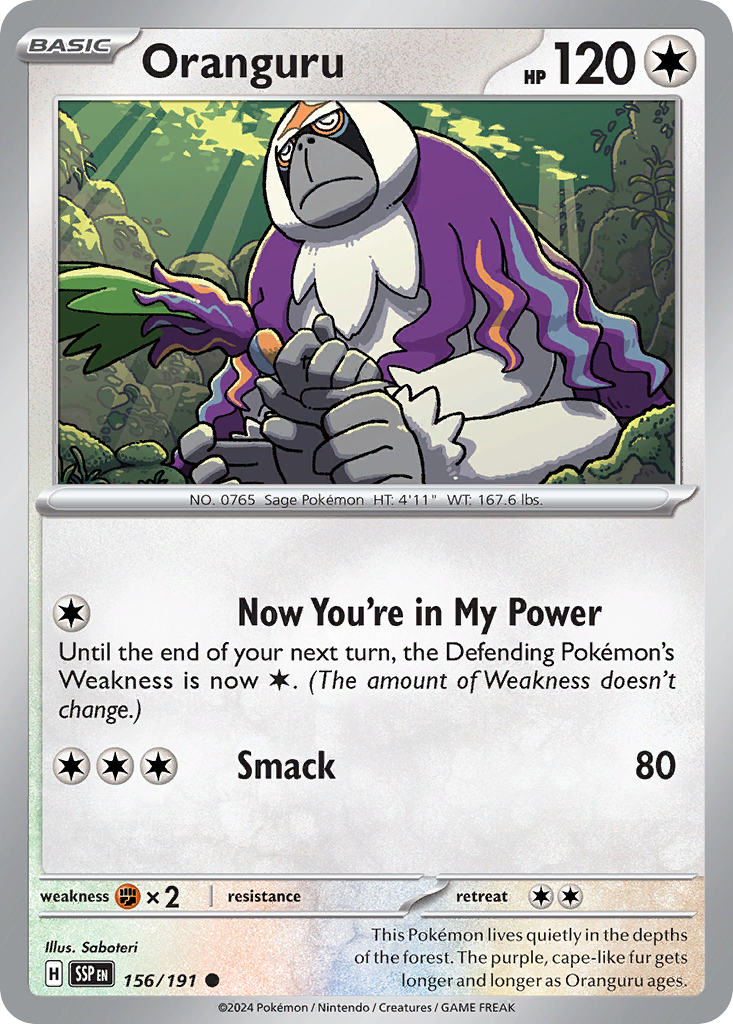 Oranguru 156/191 Surging Sparks card