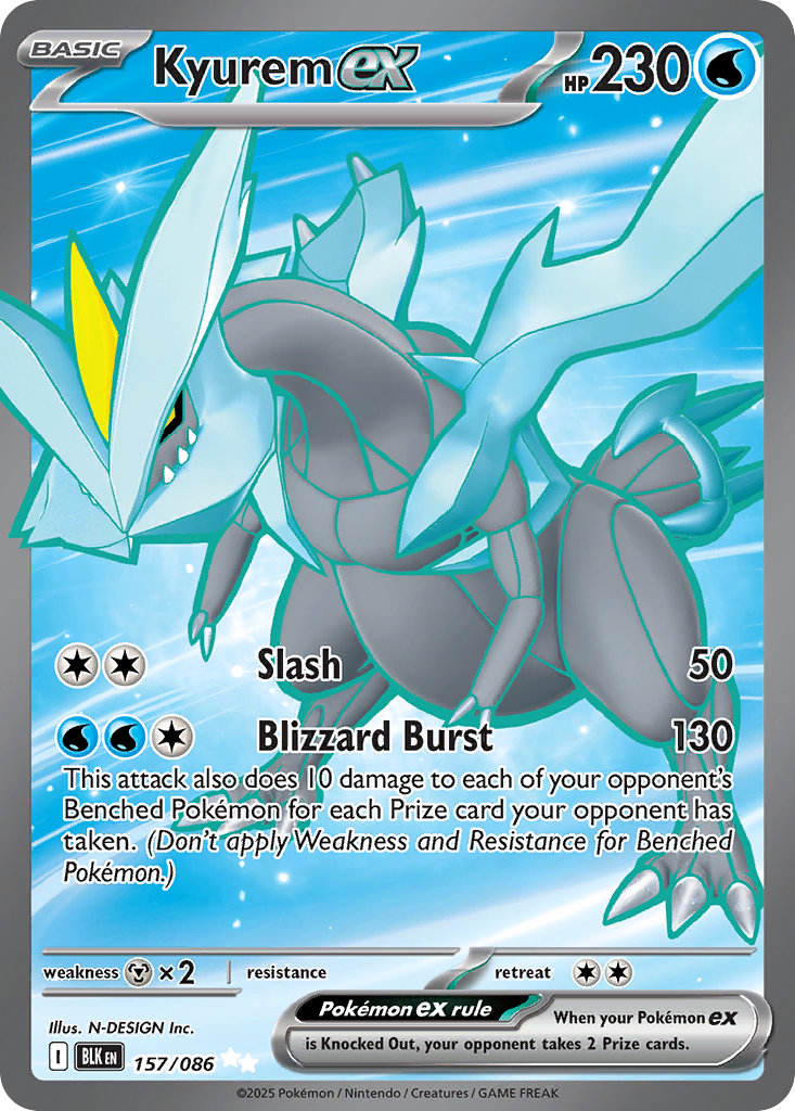 Kyurem ex 157/086 Black Bolt card