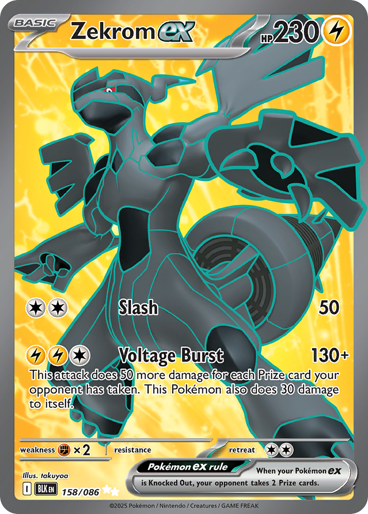 Zekrom ex 158/086 Black Bolt card