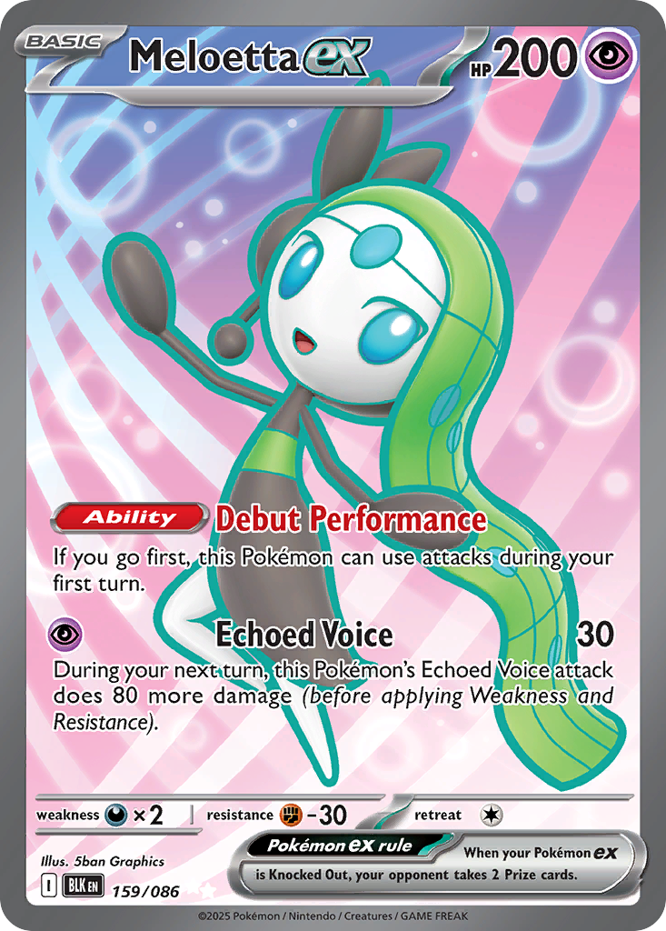 Meloetta ex 159/086 Black Bolt card