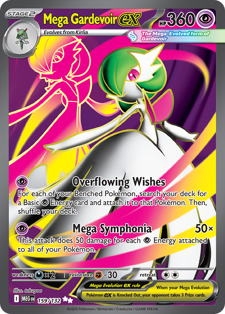 Mega Gardevoir ex 159/132 Mega Evolution card