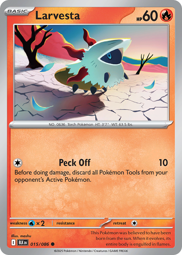 Larvesta 015/086 Black Bolt card