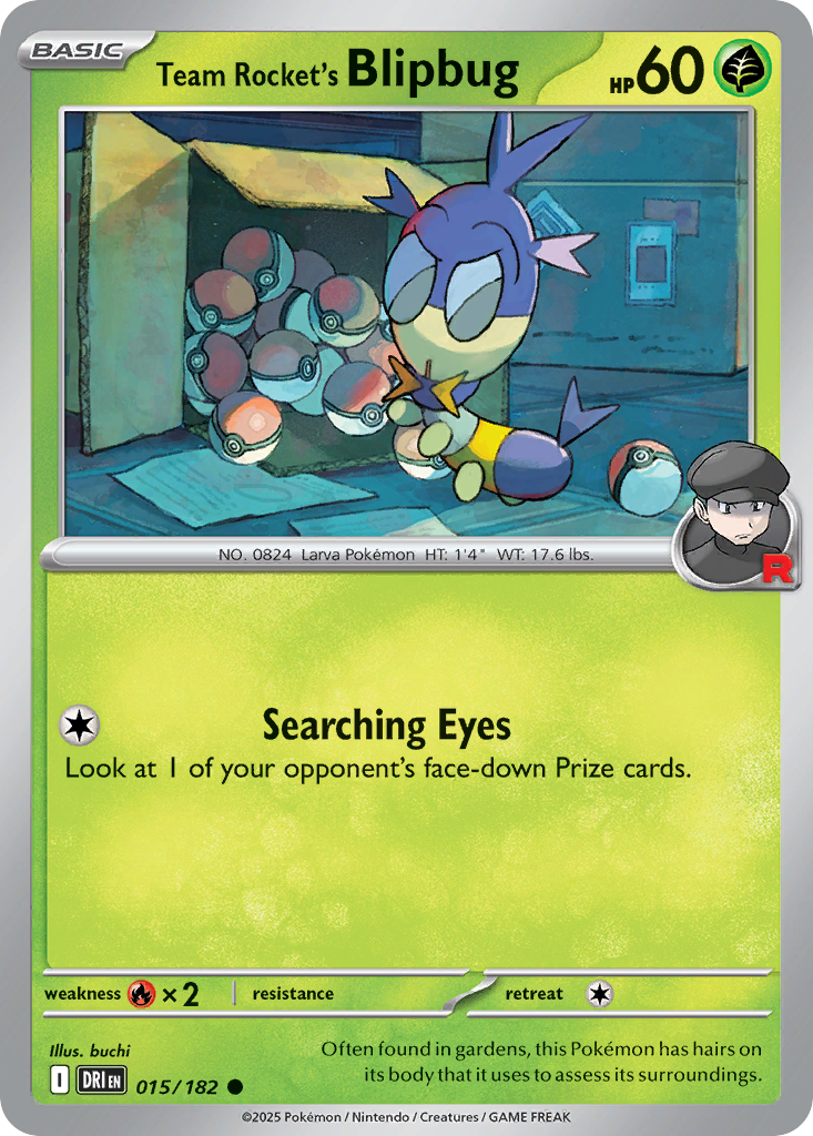 Team Rocket's Blipbug 015/182 Destined Rivals card