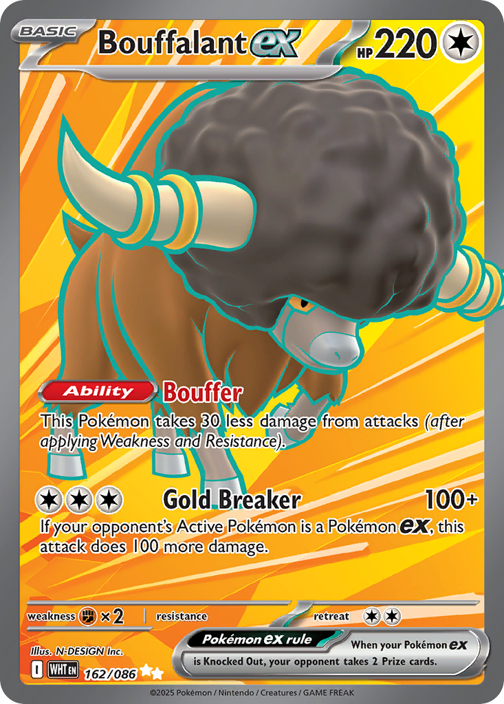 Bouffalant ex 162/086 White Flare card