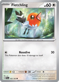 163/193 Fletchling - Paldea Evolved