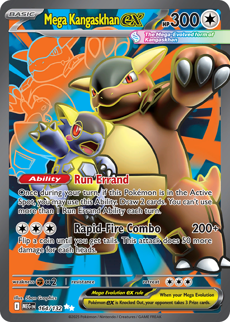 Mega Kangaskhan ex 164/132 Mega Evolution card