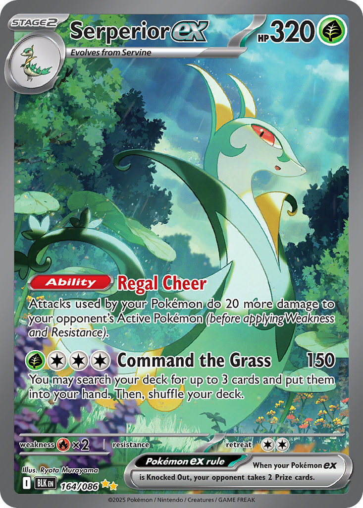 Serperior ex 164/086 Black Bolt card