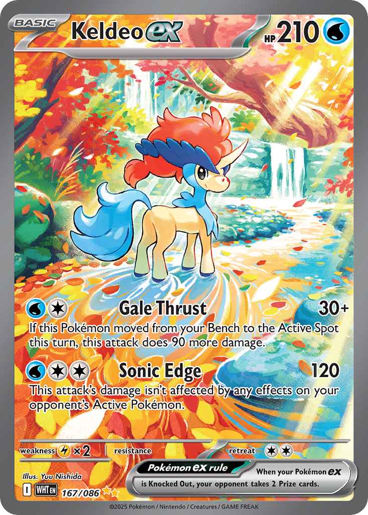Keldeo ex 167/086 White Flare card