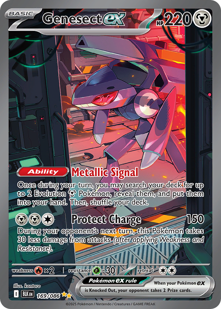 Genesect ex 169/086 Black Bolt card