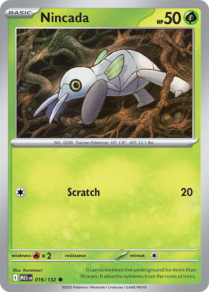 Nincada 016/132 Mega Evolution card