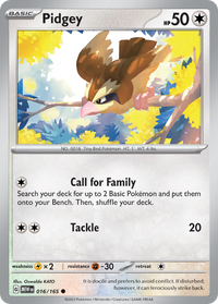 016/165 Pidgey - Scarlet & Violet 151