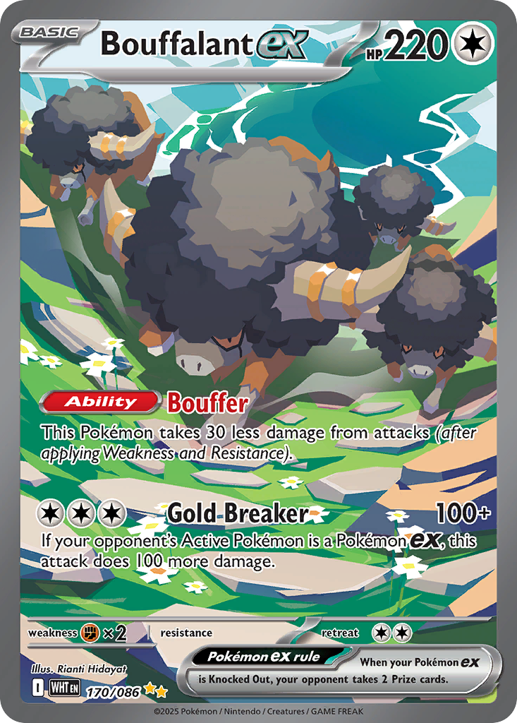 Bouffalant ex 170/086 White Flare card