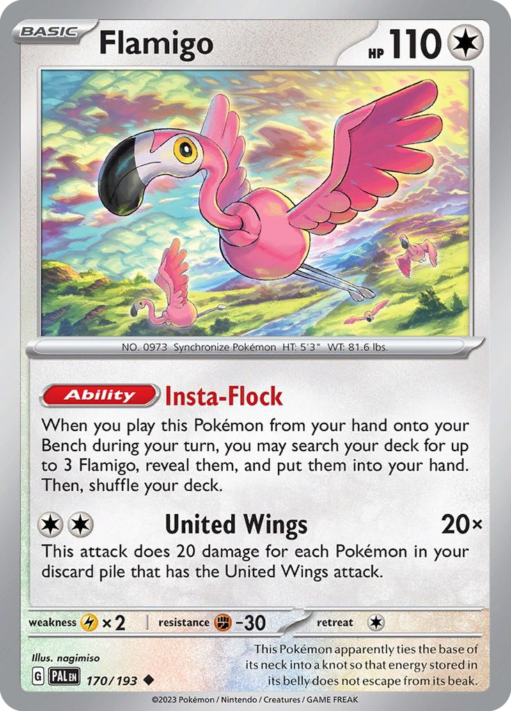 Flamigo 170/193 Paldea Evolved card