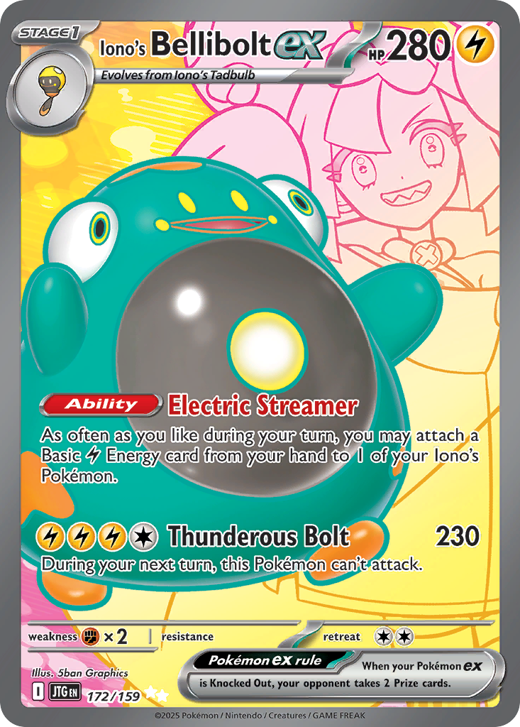 Iono's Bellibolt ex 172/159 Journey Together card