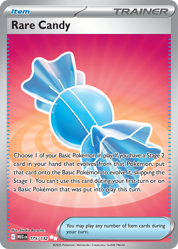 Rare Candy 175/132 Mega Evolution card