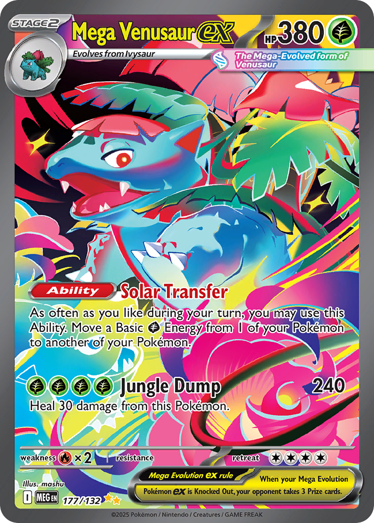 Mega Venusaur ex 177/132 Mega Evolution card