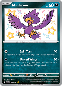 181/091 Murkrow - Paldean Fates