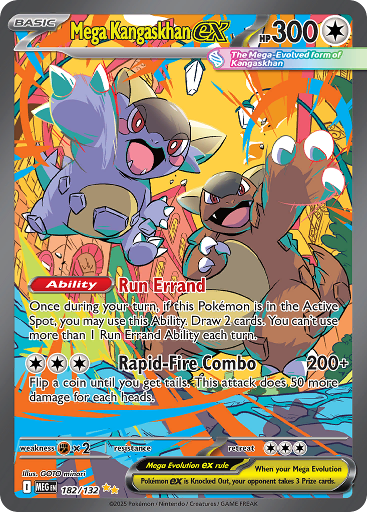 Mega Kangaskhan ex 182/132 Mega Evolution card