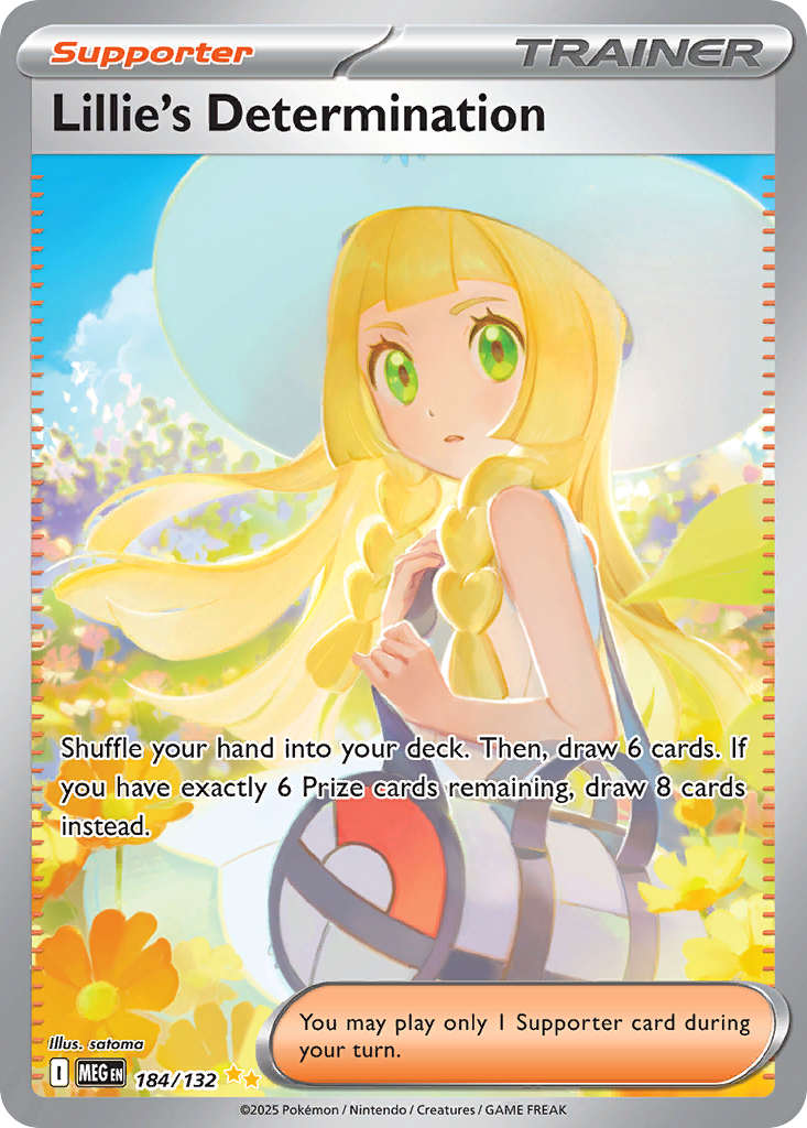 Lillie's Determination 184/132 Mega Evolution card
