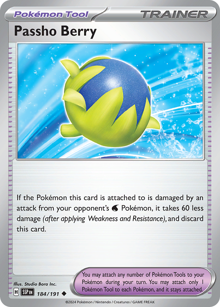 Passho Berry 184/191 Surging Sparks card