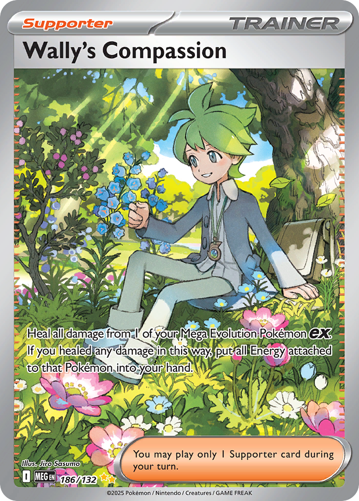 Wally's Compassion 186/132 Mega Evolution card