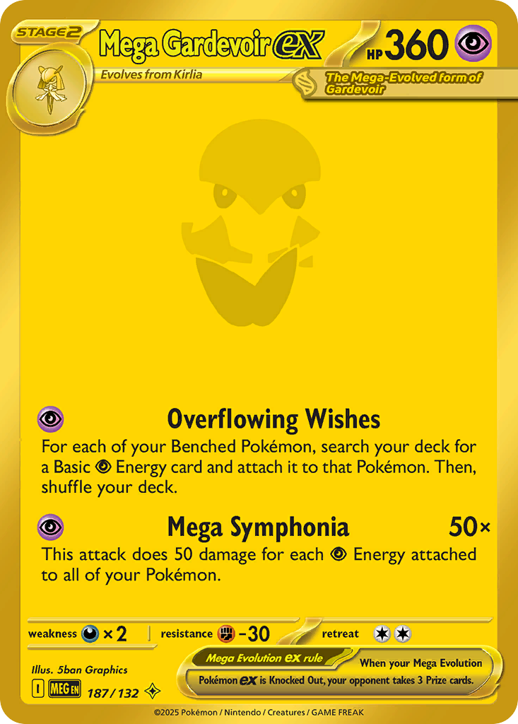 Mega Gardevoir ex 187/132 Mega Evolution card