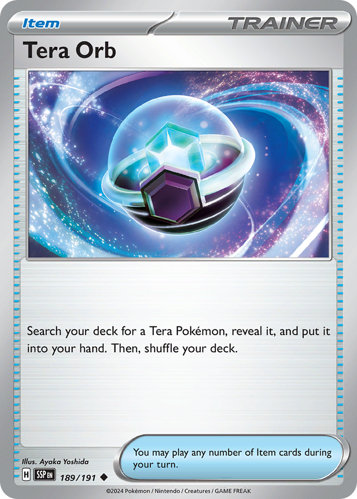 Tera Orb 189/191 Surging Sparks card