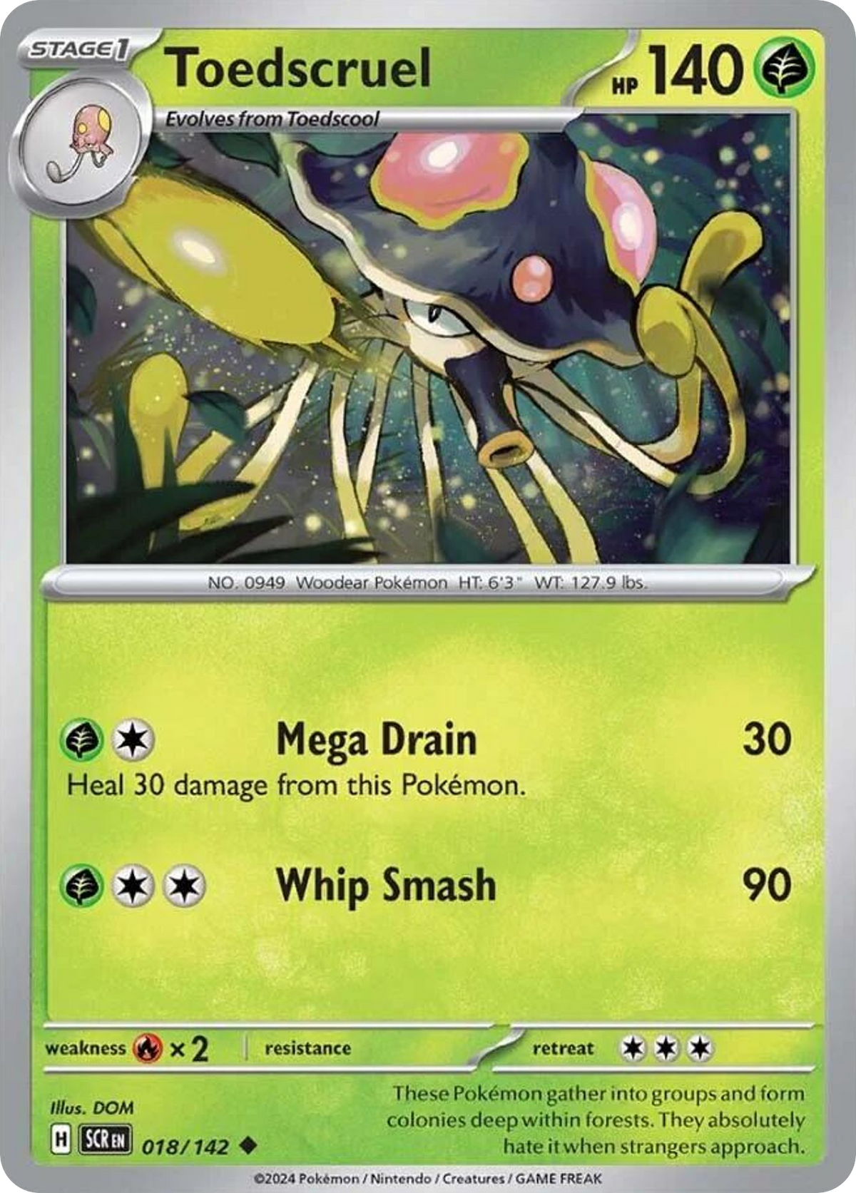 Toedscruel 018/142 Stellar Crown card