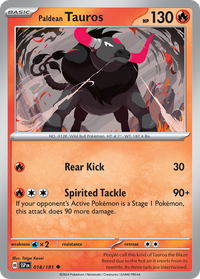018/191 Paldean Tauros - Surging Sparks