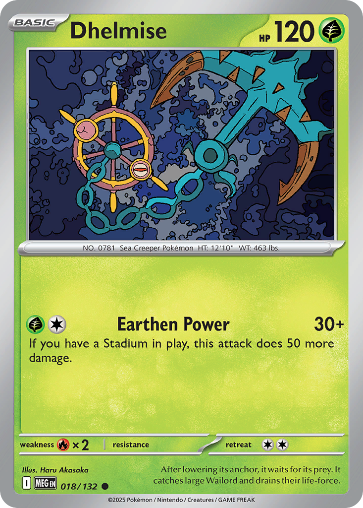 Dhelmise 018/132 Mega Evolution card
