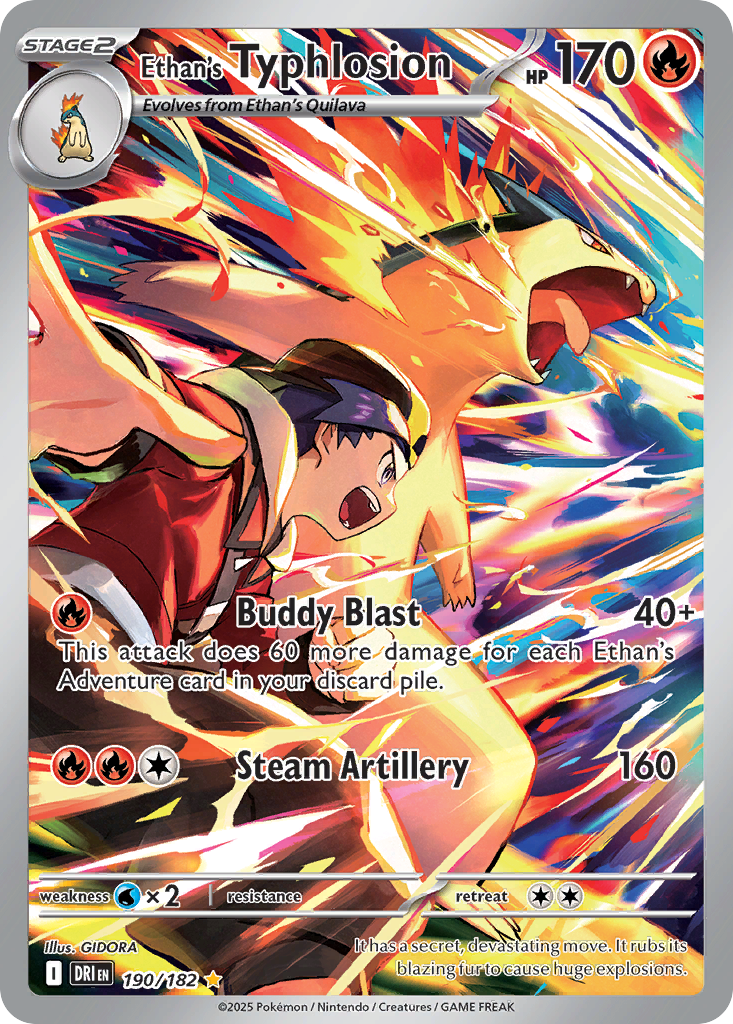 Ethan's Typhlosion 190/182 Destined Rivals card