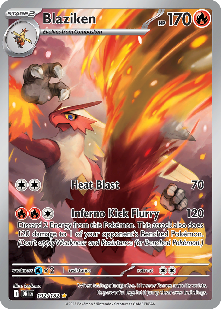 Blaziken 192/182 Destined Rivals card
