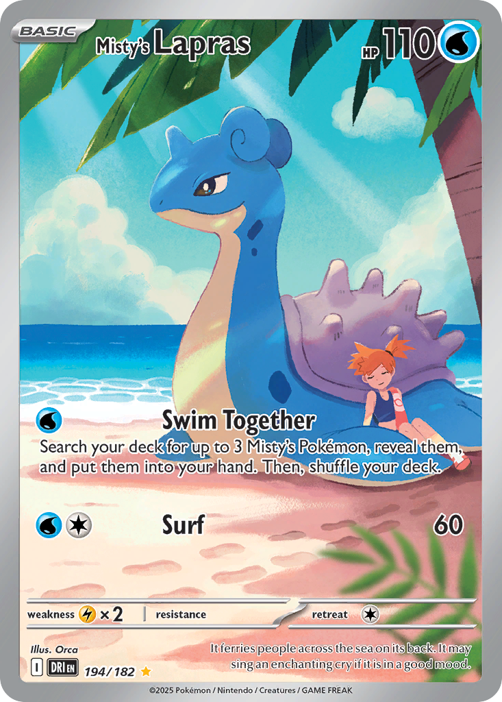 Misty's Lapras 194/182 Destined Rivals card