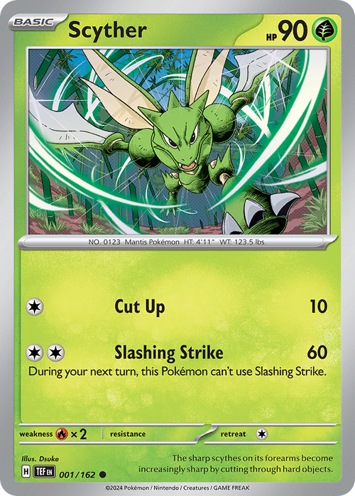 Scyther 001/162 Temporal Forces card