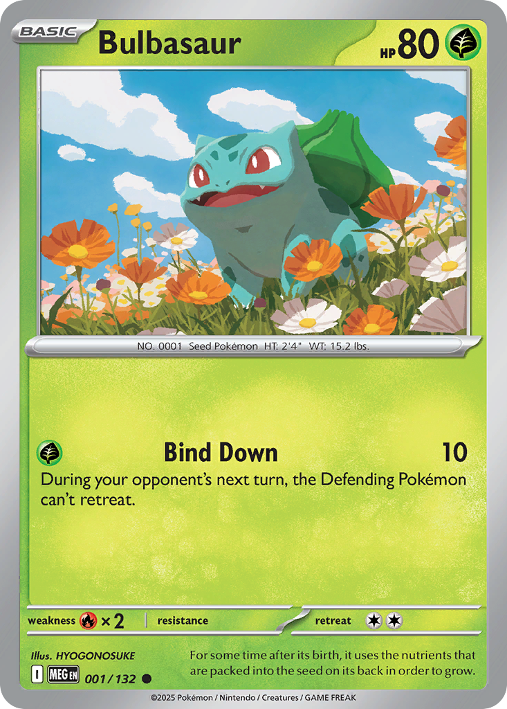 Bulbasaur 001/132 Mega Evolution card