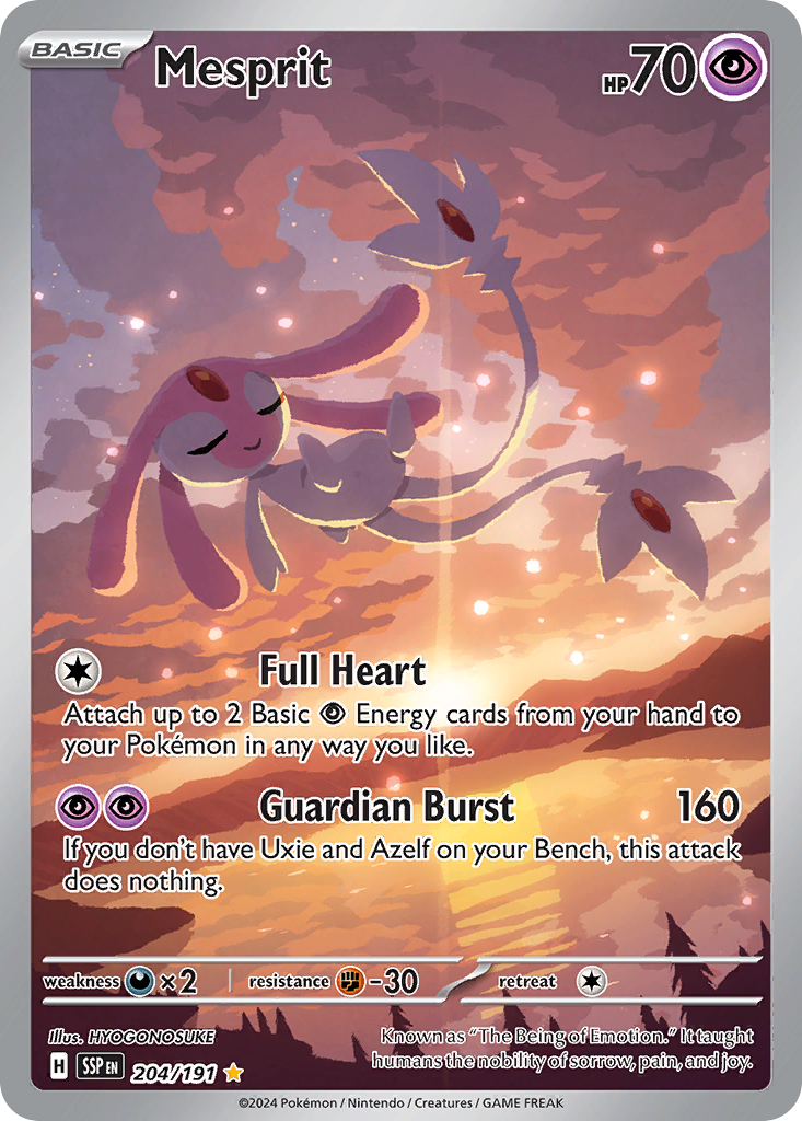 Mesprit 204/191 Surging Sparks card