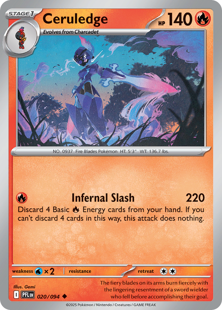 Ceruledge 020/094 Phantasmal Flames card